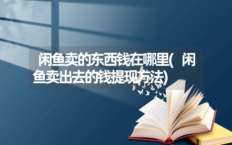 闲鱼卖的东西钱在哪里(闲鱼卖出去的钱提现方法) 闲鱼卖的东西钱在哪里(闲鱼卖出去的钱提现方法)