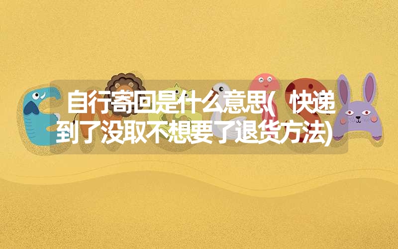 自行寄回是什么意思(快递到了没取不想要了退货方法) 自行寄回是什么意思(快递到了没取不想要了退货方法)