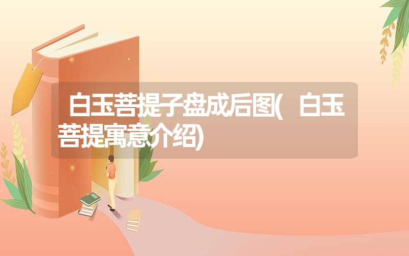 白玉菩提子盘成后图(白玉菩提寓意介绍) 白玉菩提子盘成后图(白玉菩提寓意介绍)